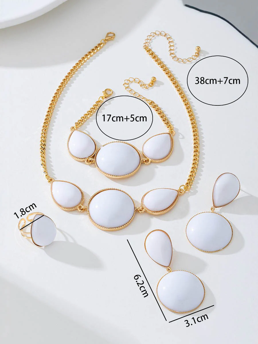 Irregularity Geometric Rhine Stones Accessories Sets - Image 4