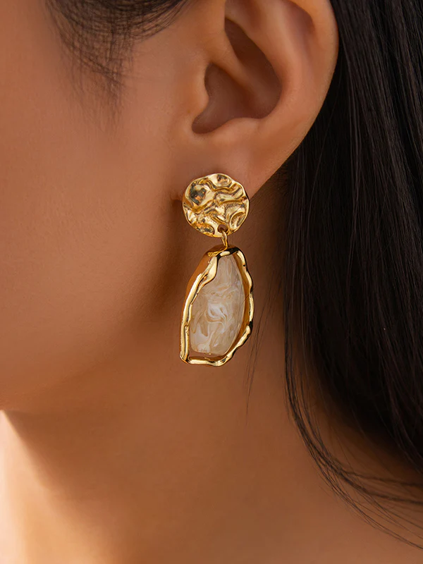 Irregularity Geometric Shiny Earrings Accessories - Image 10