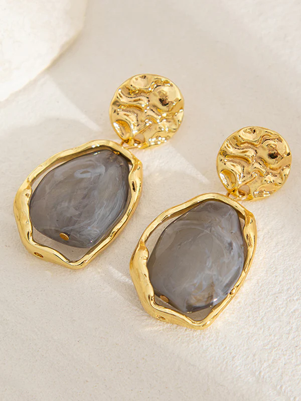Irregularity Geometric Shiny Earrings Accessories - Image 18