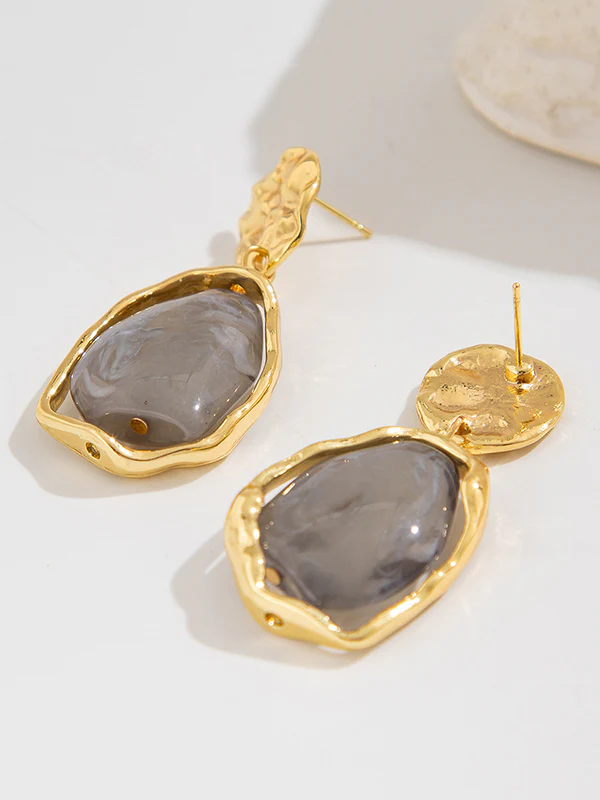 Irregularity Geometric Shiny Earrings Accessories - Image 19