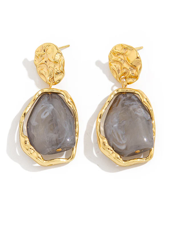 Irregularity Geometric Shiny Earrings Accessories - Image 20