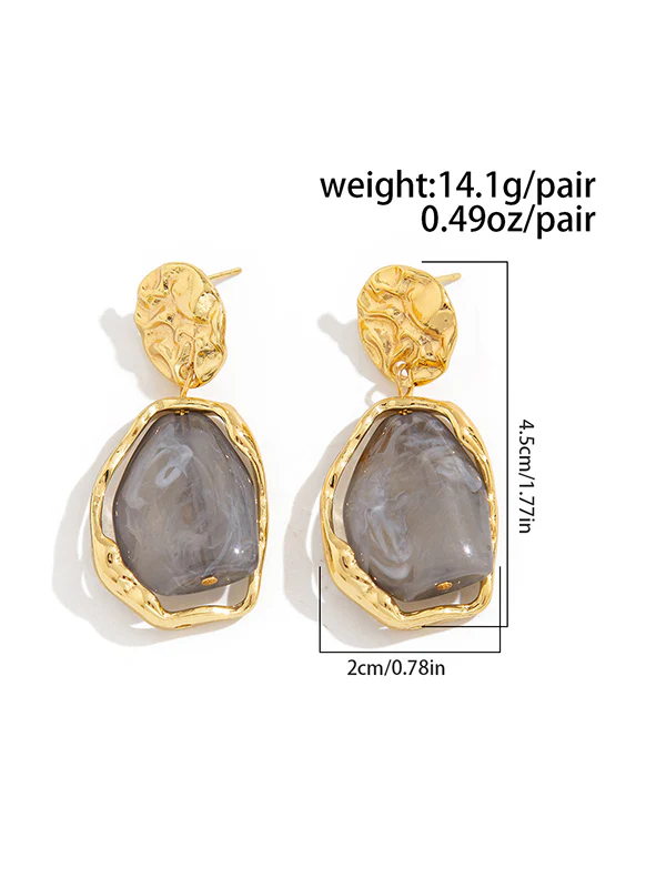 Irregularity Geometric Shiny Earrings Accessories - Image 21