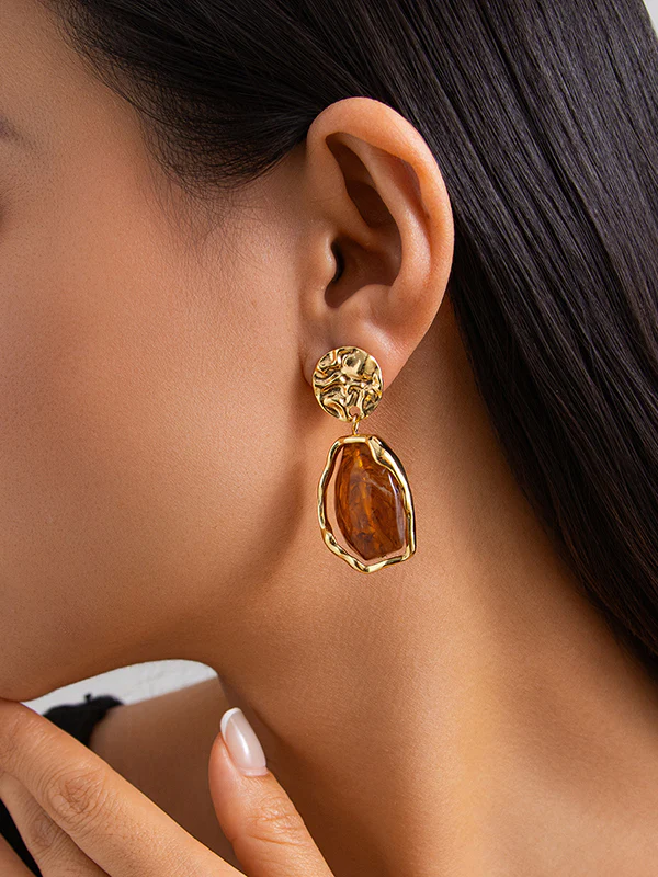 Irregularity Geometric Shiny Earrings Accessories - Image 4