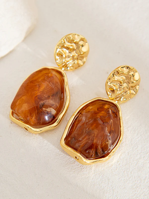 Irregularity Geometric Shiny Earrings Accessories - Image 5
