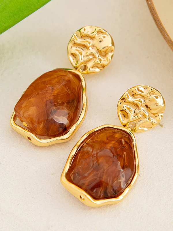Irregularity Geometric Shiny Earrings Accessories - Image 6