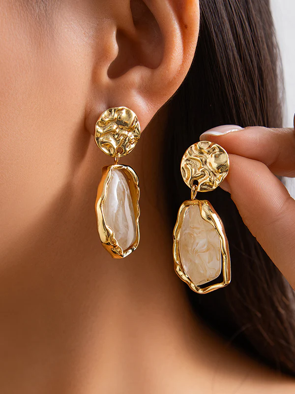 Irregularity Geometric Shiny Earrings Accessories - Image 8