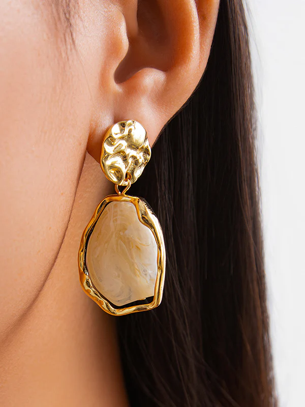 Irregularity Geometric Shiny Earrings Accessories - Image 9