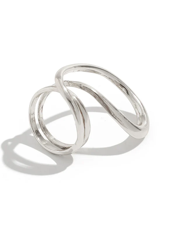 Irregularity Geometric Shiny Rings Accessories - Image 4