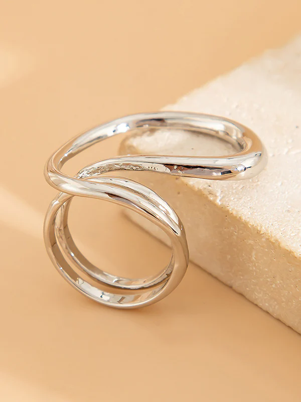 Irregularity Geometric Shiny Rings Accessories - Image 5