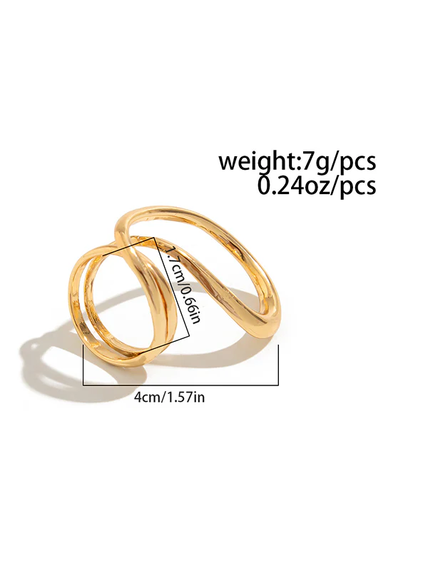 Irregularity Geometric Shiny Rings Accessories - Image 9