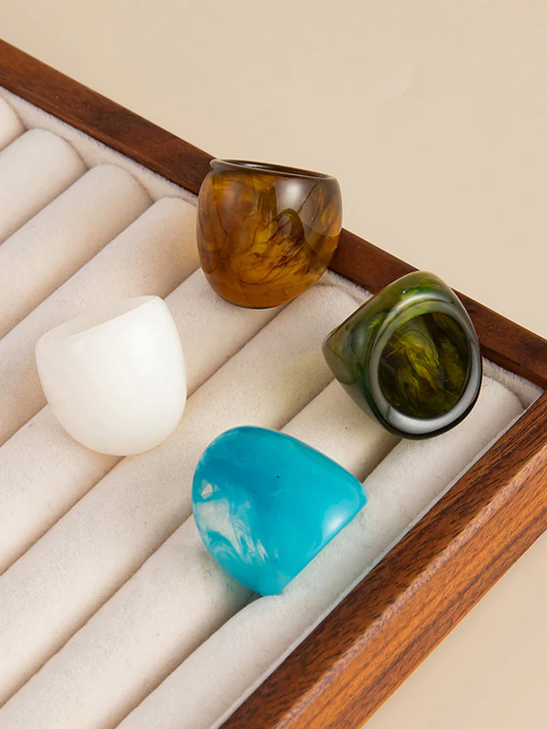 Irregularity Geometric Shiny Rings Accessories - Image 12