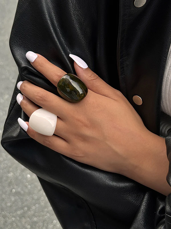 Irregularity Geometric Shiny Rings Accessories - Image 8