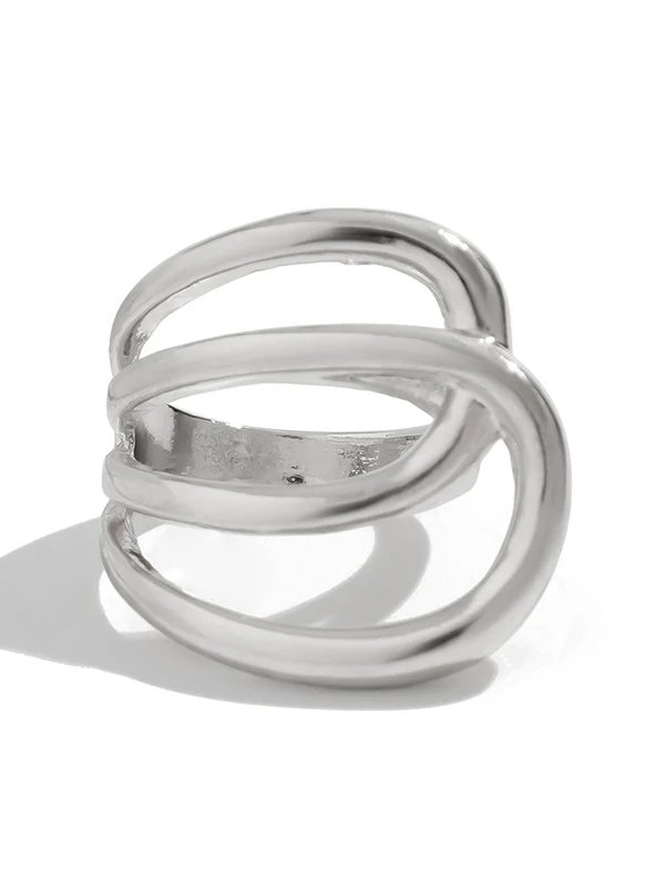 Irregularity Geometric Shiny Rings Accessories - Image 5