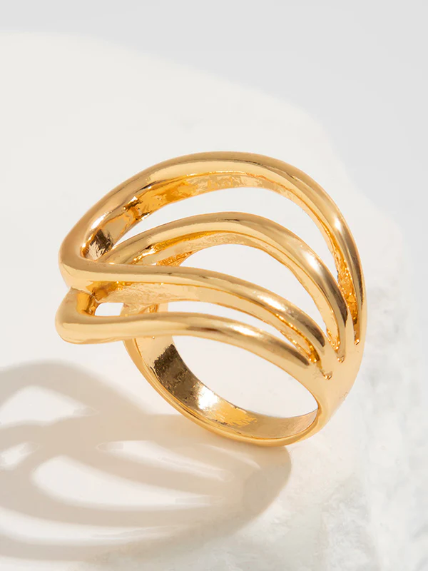 Irregularity Geometric Shiny Rings Accessories - Image 7