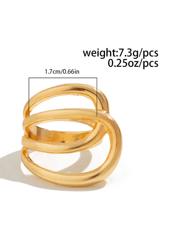 Irregularity Geometric Shiny Rings Accessories - Image 8