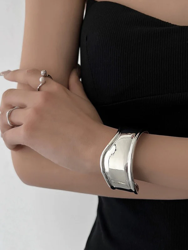 Irregularity Geometric Solid Color Bracelet Accessories - Image 10