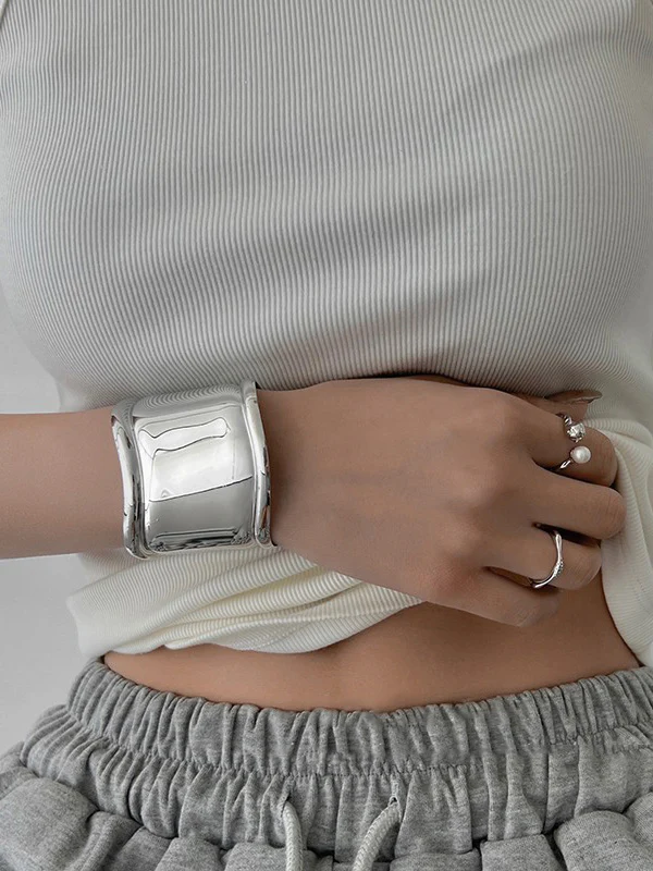 Irregularity Geometric Solid Color Bracelet Accessories - Image 3