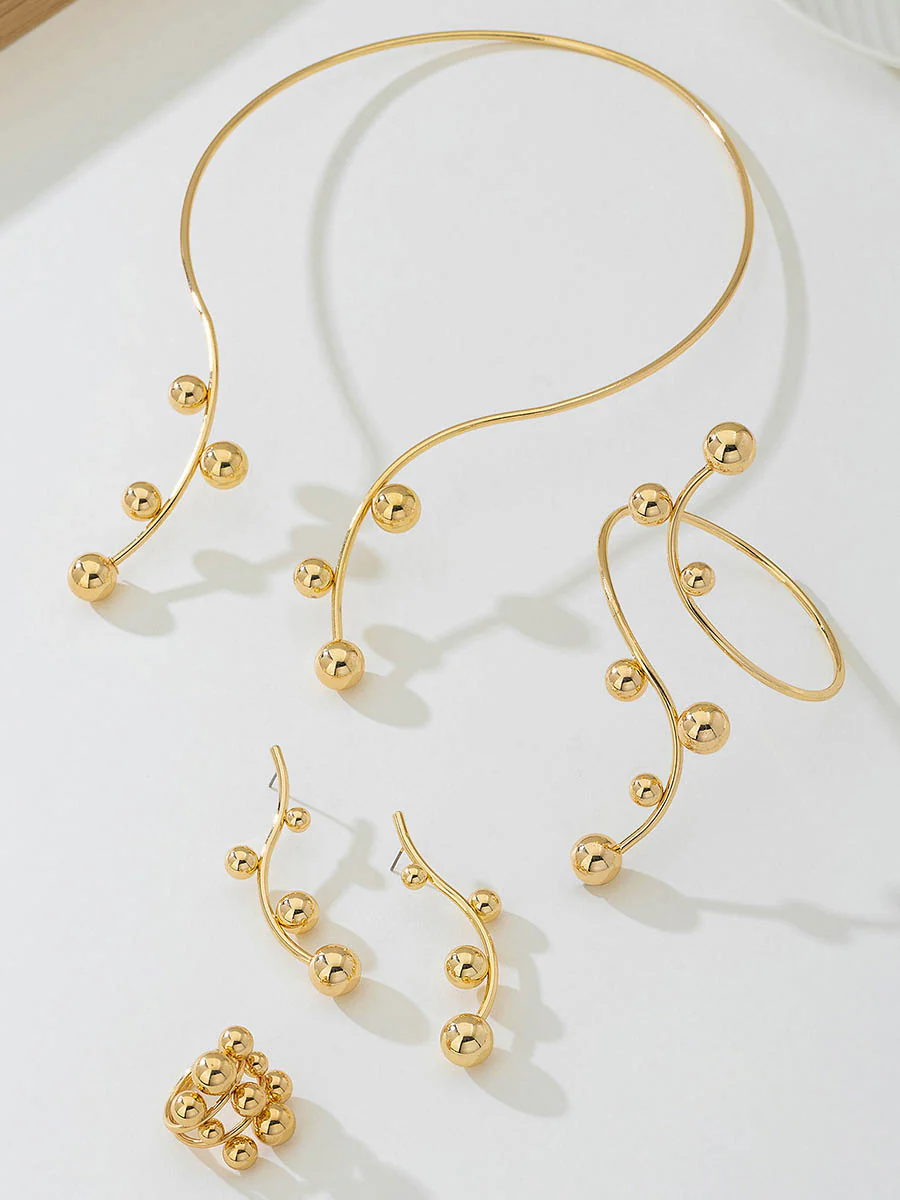 Irregularity Line Rhine Stones Accessories Sets - Image 3