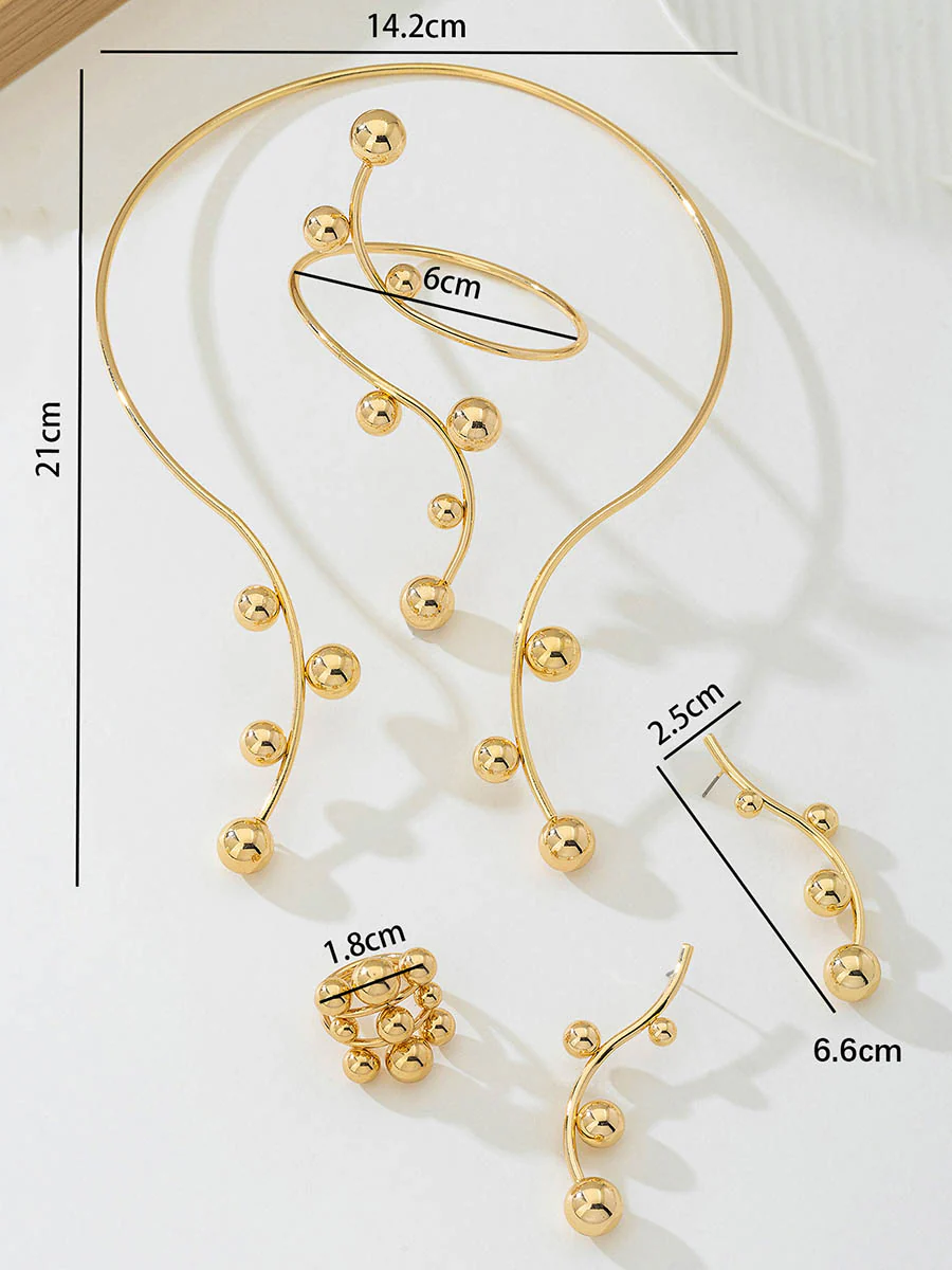Irregularity Line Rhine Stones Bracelet Accessories Earrings Accessories Necklaces Accessories Rings Accessories - Image 6