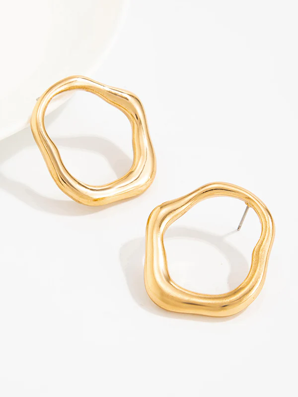Irregularity Shiny Earrings Accessories - Image 21