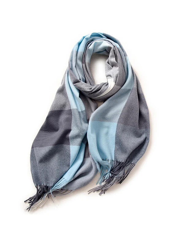 Keep Warm Plaid Tasseled Shawl&Scarf - Image 12