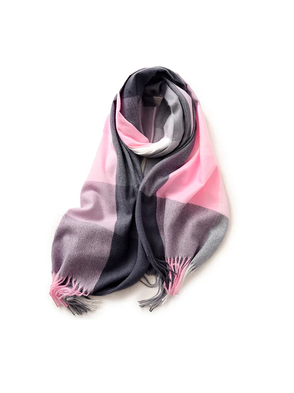 Keep Warm Plaid Tasseled Shawl&Scarf - Image 13