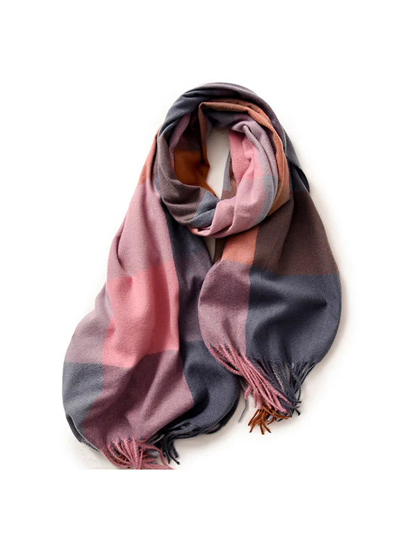 Keep Warm Plaid Tasseled Shawl&Scarf - Image 14