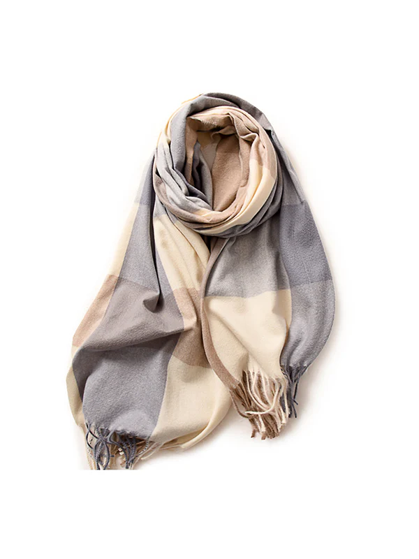 Keep Warm Plaid Tasseled Shawl&Scarf - Image 16
