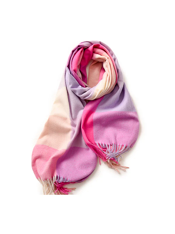 Keep Warm Plaid Tasseled Shawl&Scarf - Image 17