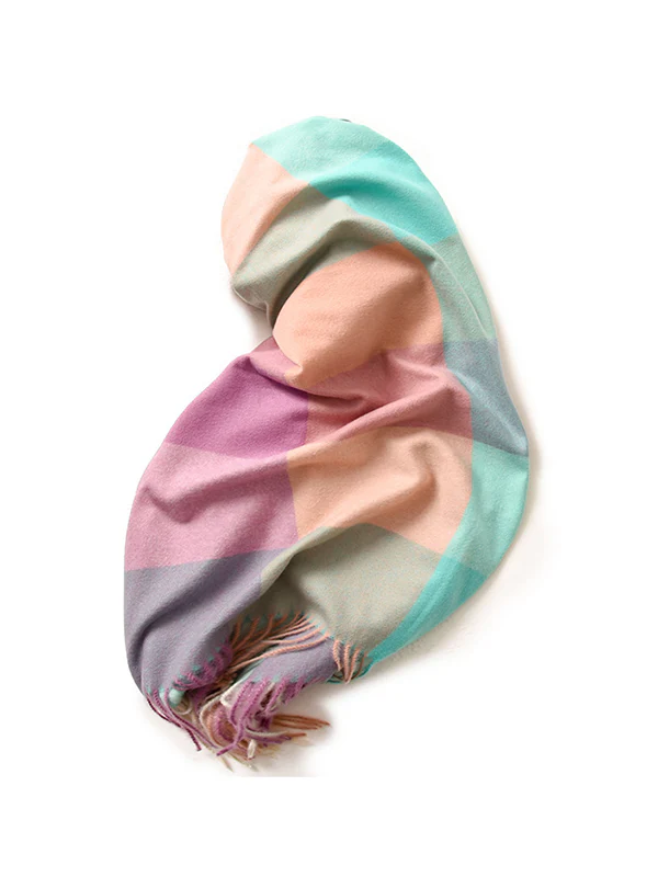 Keep Warm Plaid Tasseled Shawl&Scarf - Image 5