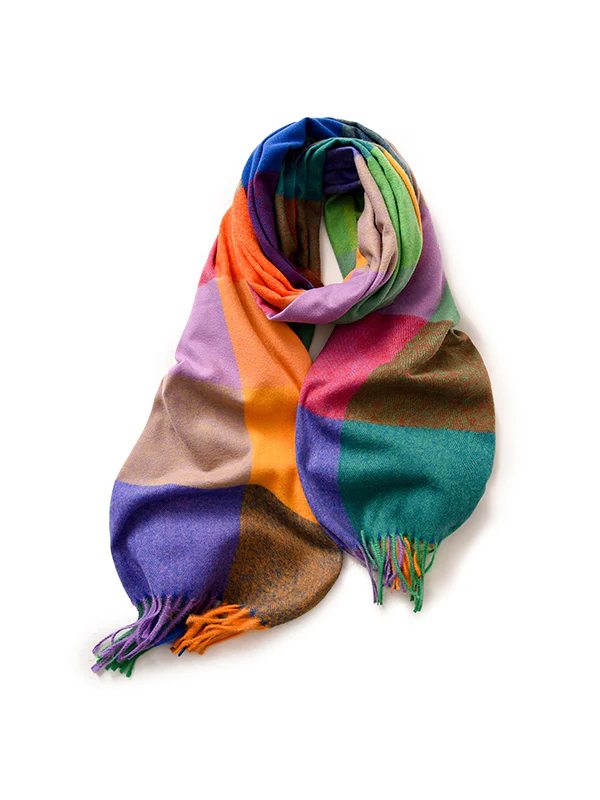 Keep Warm Plaid Tasseled Shawl&Scarf - Image 7