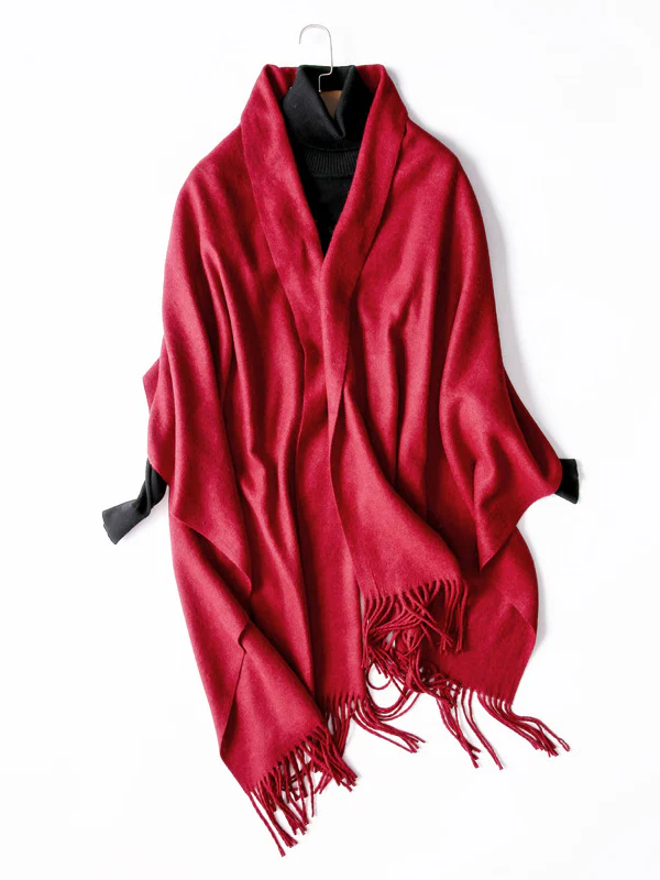 Keep Warm Solid Color Tasseled Shawl&Scarf - Image 21