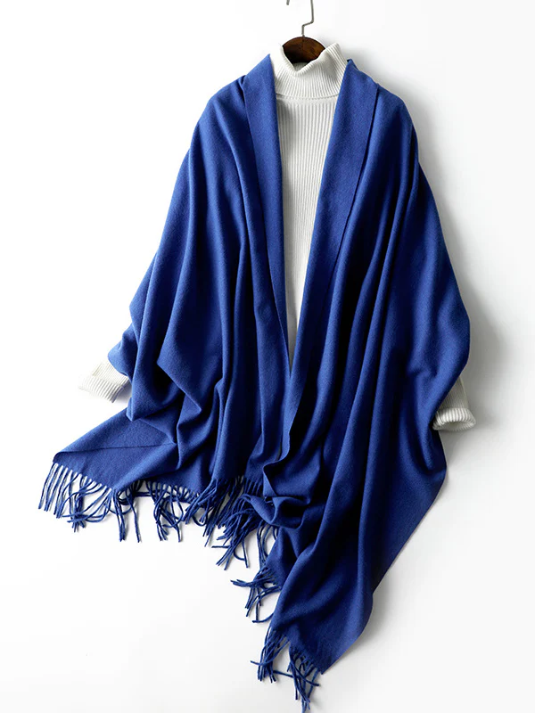Keep Warm Solid Color Tasseled Shawl&Scarf - Image 33
