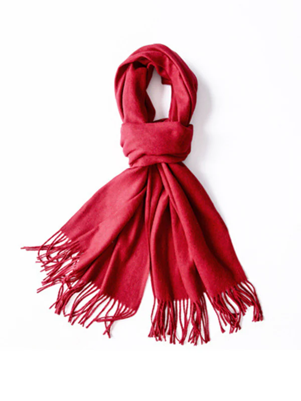 Keep Warm Solid Color Tasseled Shawl&Scarf - Image 43