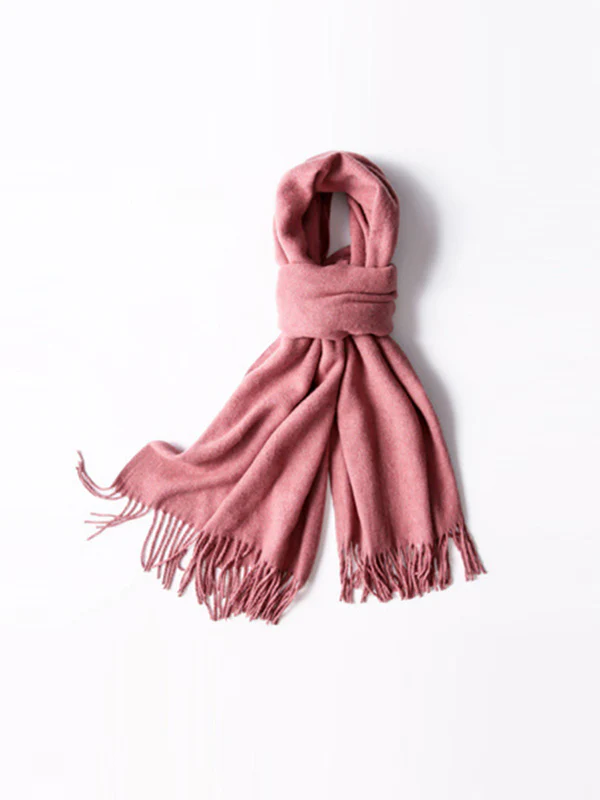 Keep Warm Solid Color Tasseled Shawl&Scarf - Image 46