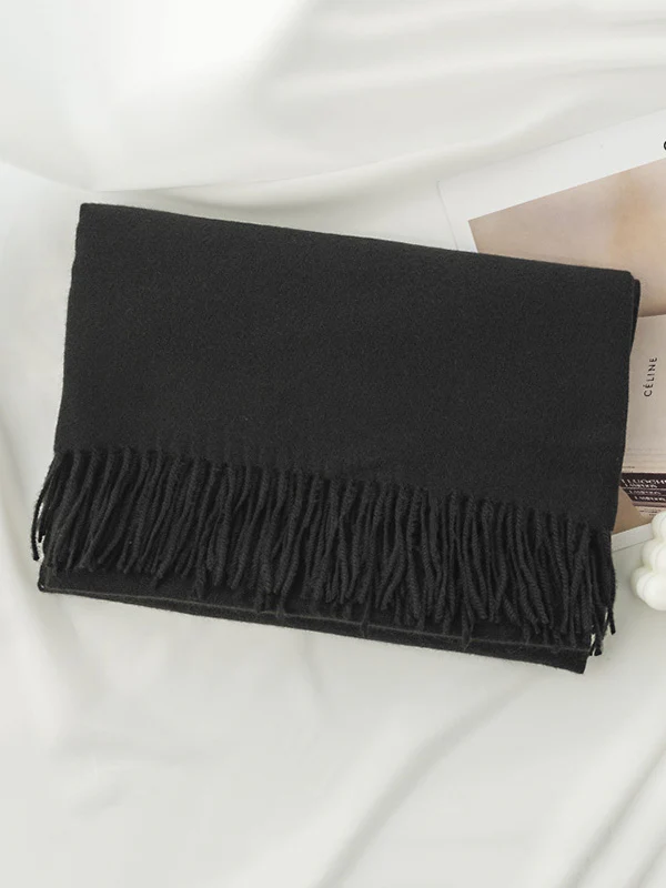 Keep Warm Solid Color Tasseled Shawl&Scarf - Image 10