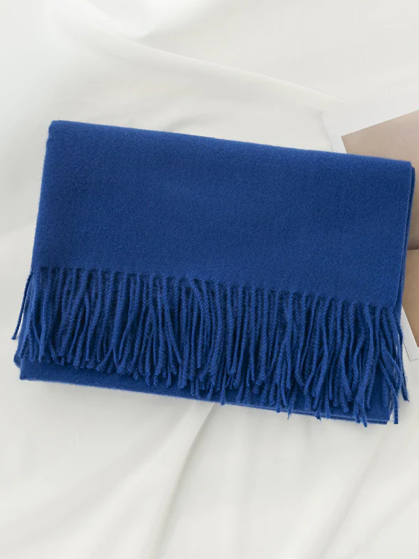 Keep Warm Solid Color Tasseled Shawl&Scarf - Image 14