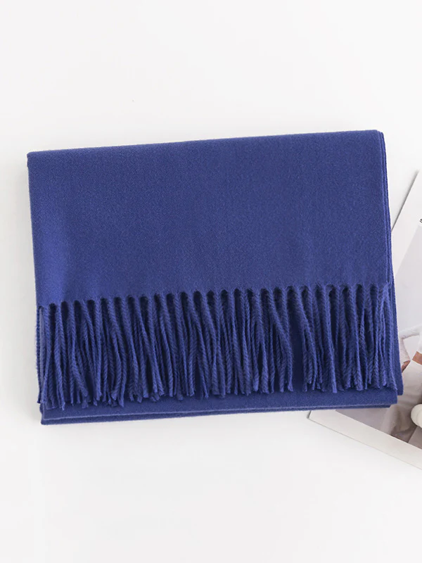Keep Warm Solid Color Tasseled Shawl&Scarf - Image 16