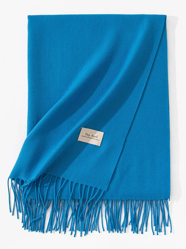 Keep Warm Solid Color Tasseled Shawl&Scarf - Image 16
