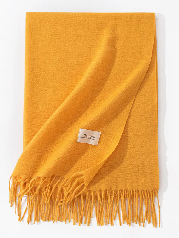 Keep Warm Solid Color Tasseled Shawl&Scarf - Image 23