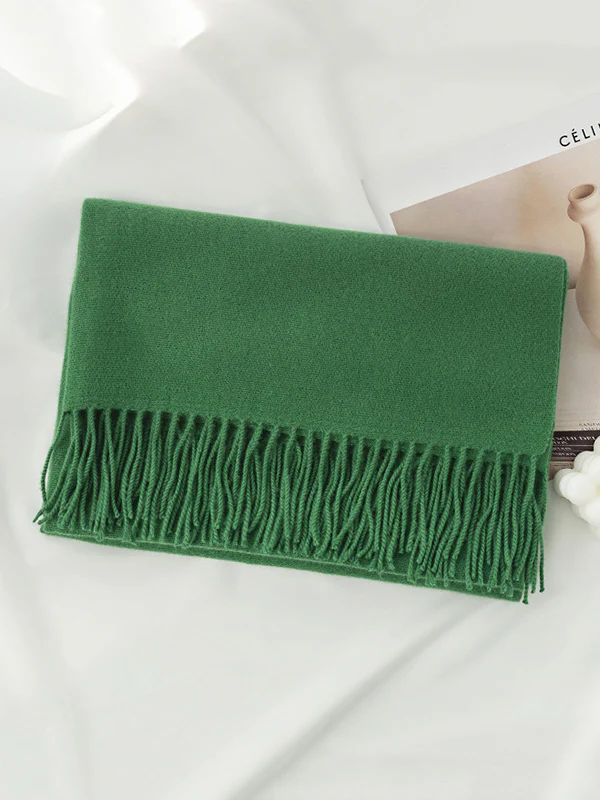 Keep Warm Solid Color Tasseled Shawl&Scarf - Image 20