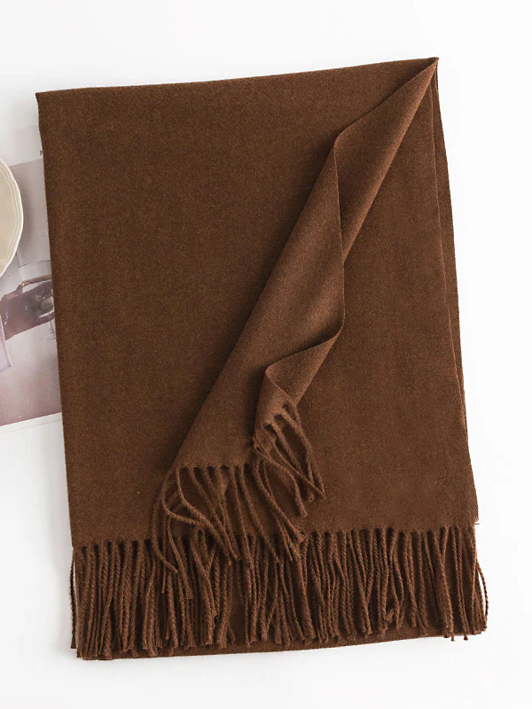 Keep Warm Solid Color Tasseled Shawl&Scarf - Image 31