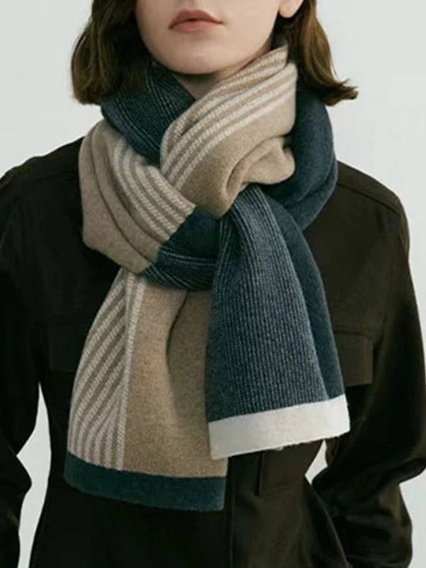 Keep Warm Striped Scarf - Image 2