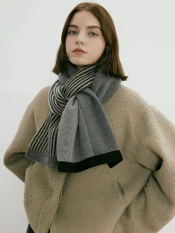 Keep Warm Striped Scarf - Image 6