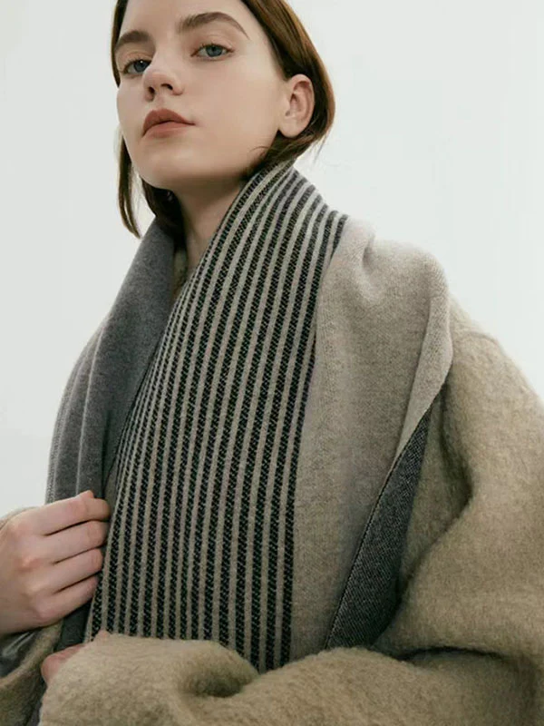 Keep Warm Striped Scarf - Image 9