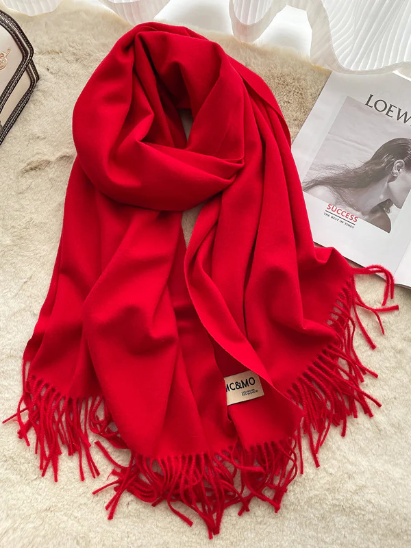 Keep Warm Tasseled Shawl&Scarf - Image 35