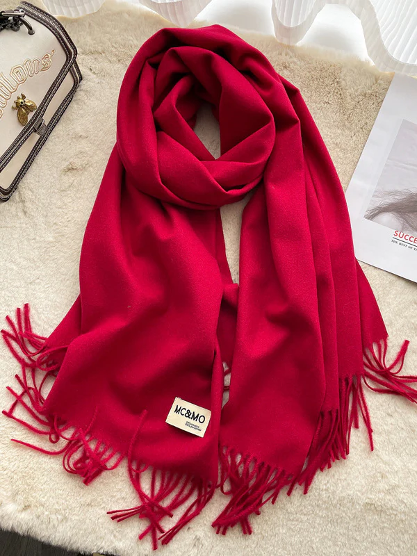 Keep Warm Tasseled Shawl&Scarf - Image 41