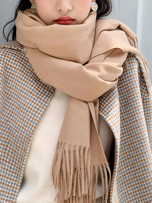 Keep Warm Tasseled Shawl&Scarf - Image 6