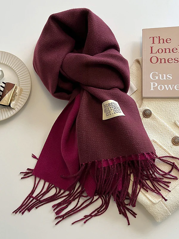 Keep Warm Tasseled Shawl&Scarf - Image 5
