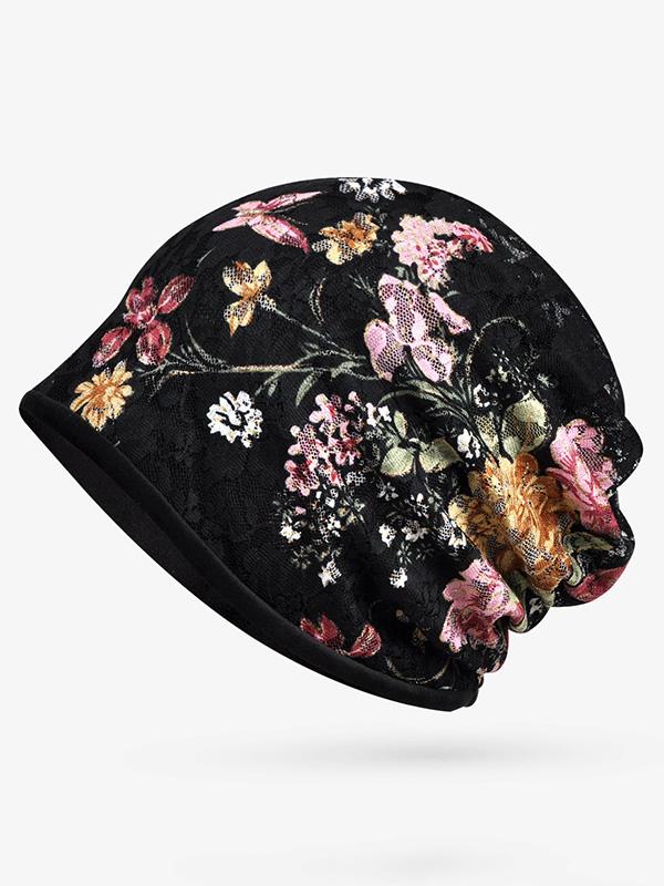 Lace-paneled Floral All seasons Hood - Image 3
